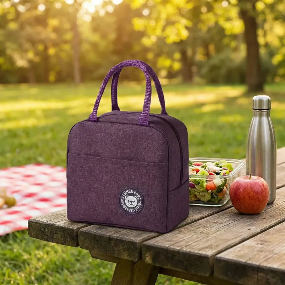Insulated lunch bag with pockets - home & kitchen
