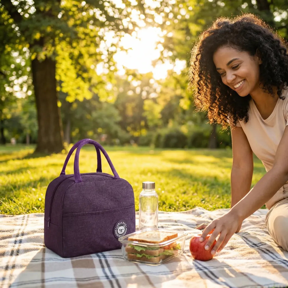 Insulated lunch bag with pockets - home & kitchen