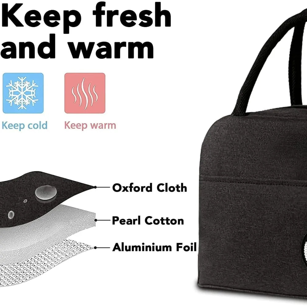 Insulated portable and reusable lunch bag
