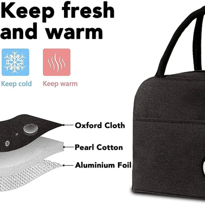 Insulated portable and reusable lunch bag