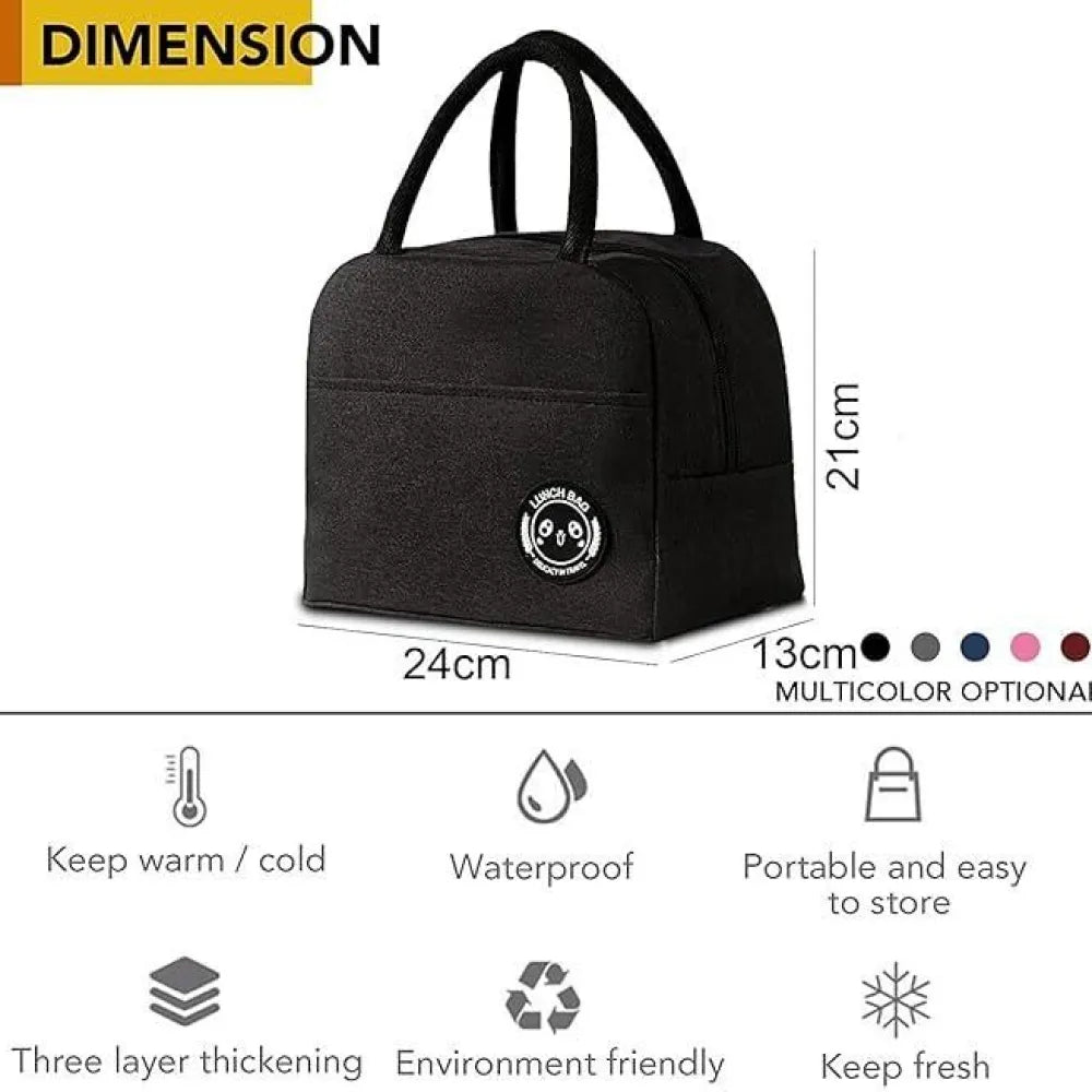 Insulated portable and reusable lunch bag