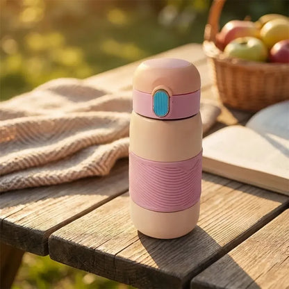 Insulated stainless steel bottle with rubber grip (420 ml) (copy) - home & kitchen