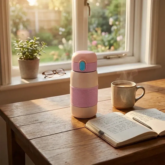 Insulated stainless steel bottle with rubber grip (420 ml) (copy) - home & kitchen