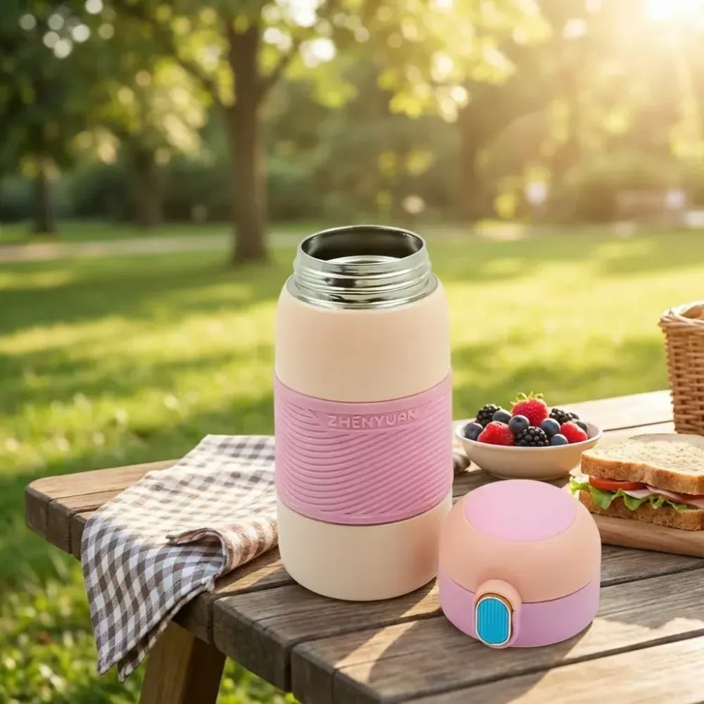 Insulated stainless steel bottle with rubber grip (420 ml) (copy) - home & kitchen