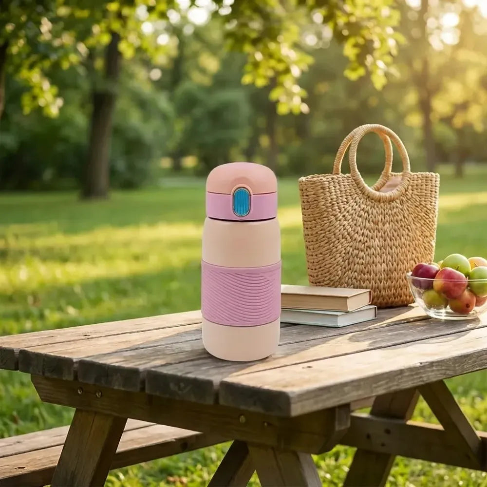 Insulated stainless steel bottle with rubber grip (420 ml) (copy) - home & kitchen