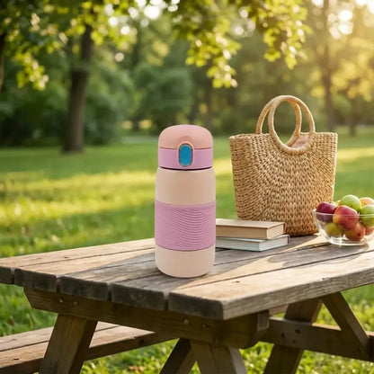 Insulated stainless steel bottle with rubber grip (420 ml) (copy) - home & kitchen