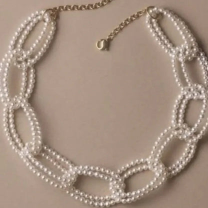 Interlinked pearl choker set - jeweller set