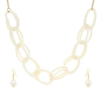 Interlinked pearl choker set - jeweller set