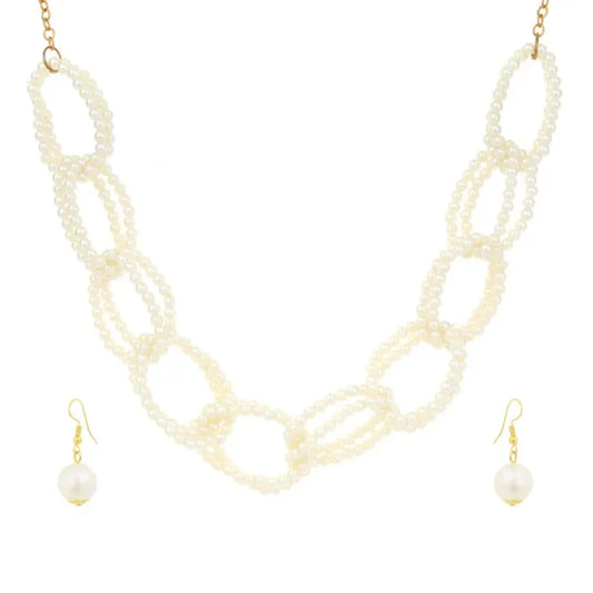 Interlinked pearl choker set - jeweller set