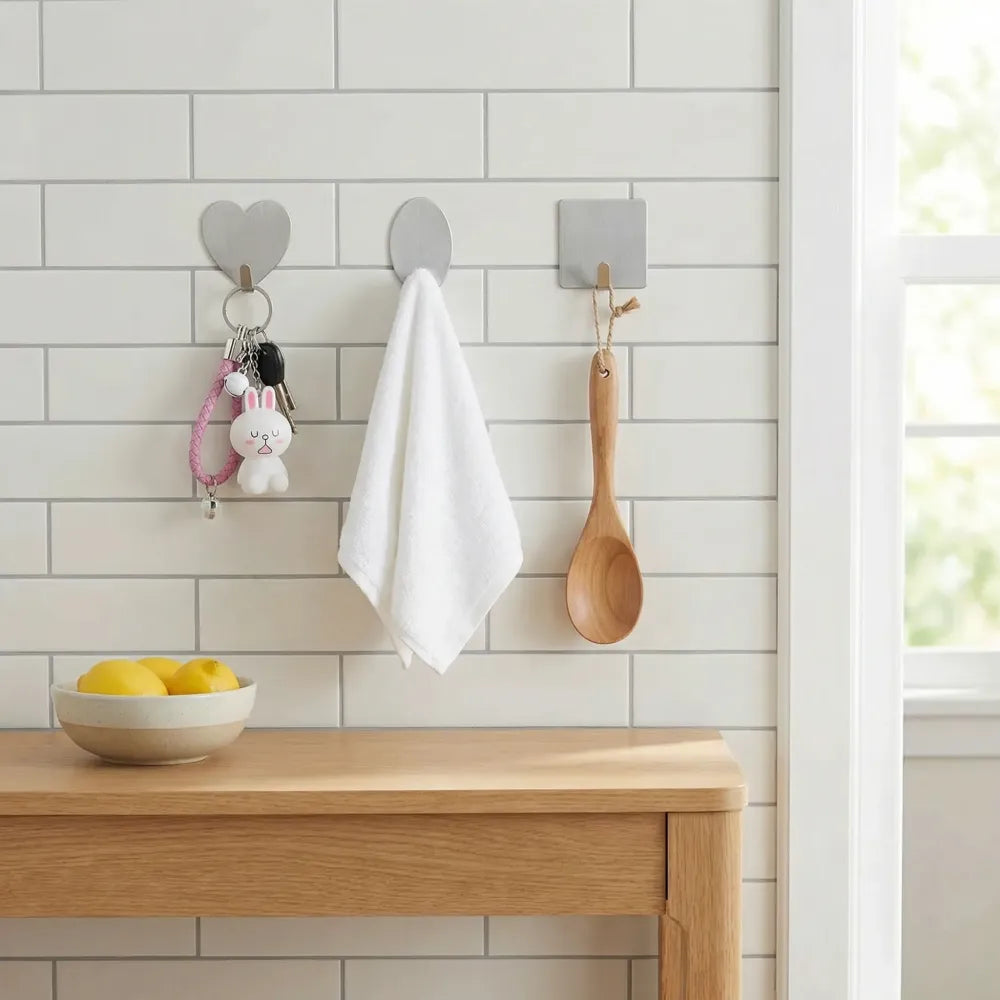 Invisible adhesive hooks - home improvement