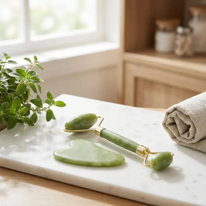 Jade stone facial roller