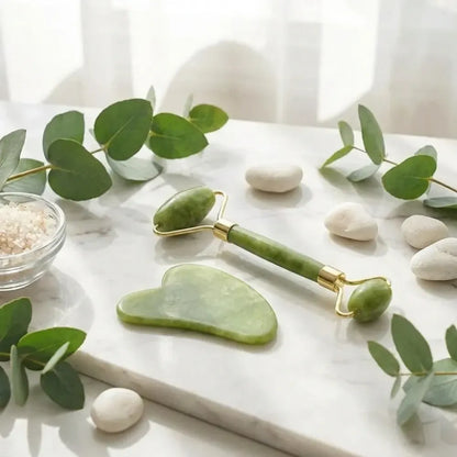 Jade stone facial roller