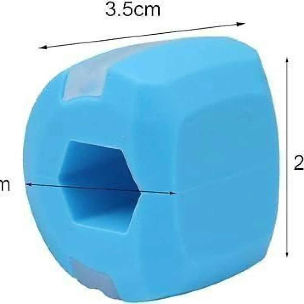 Blue jaw exerciser.