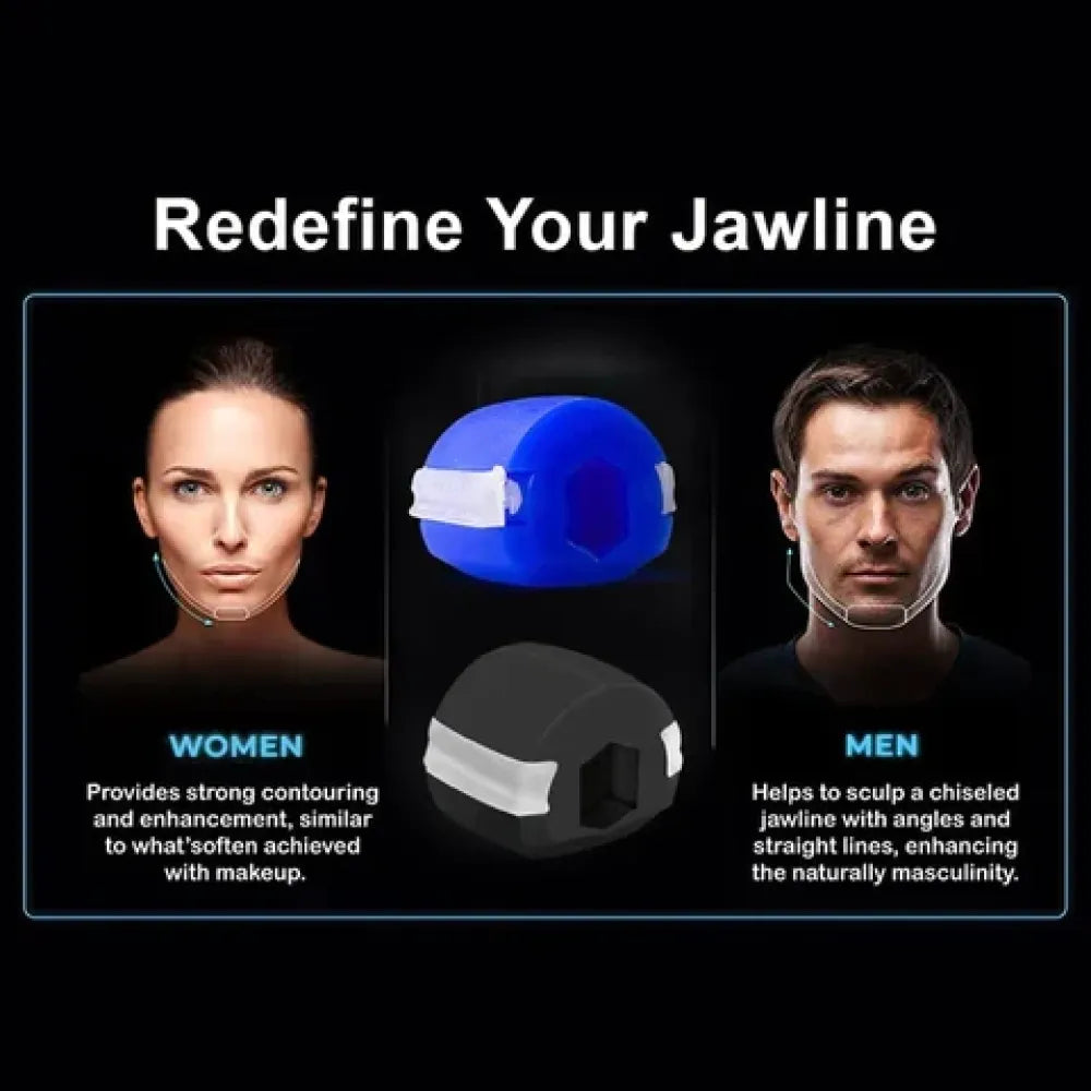 Jawline exerciser advertisement.