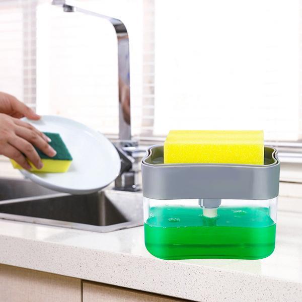 2-in-1 soap dispenser & sponge holder