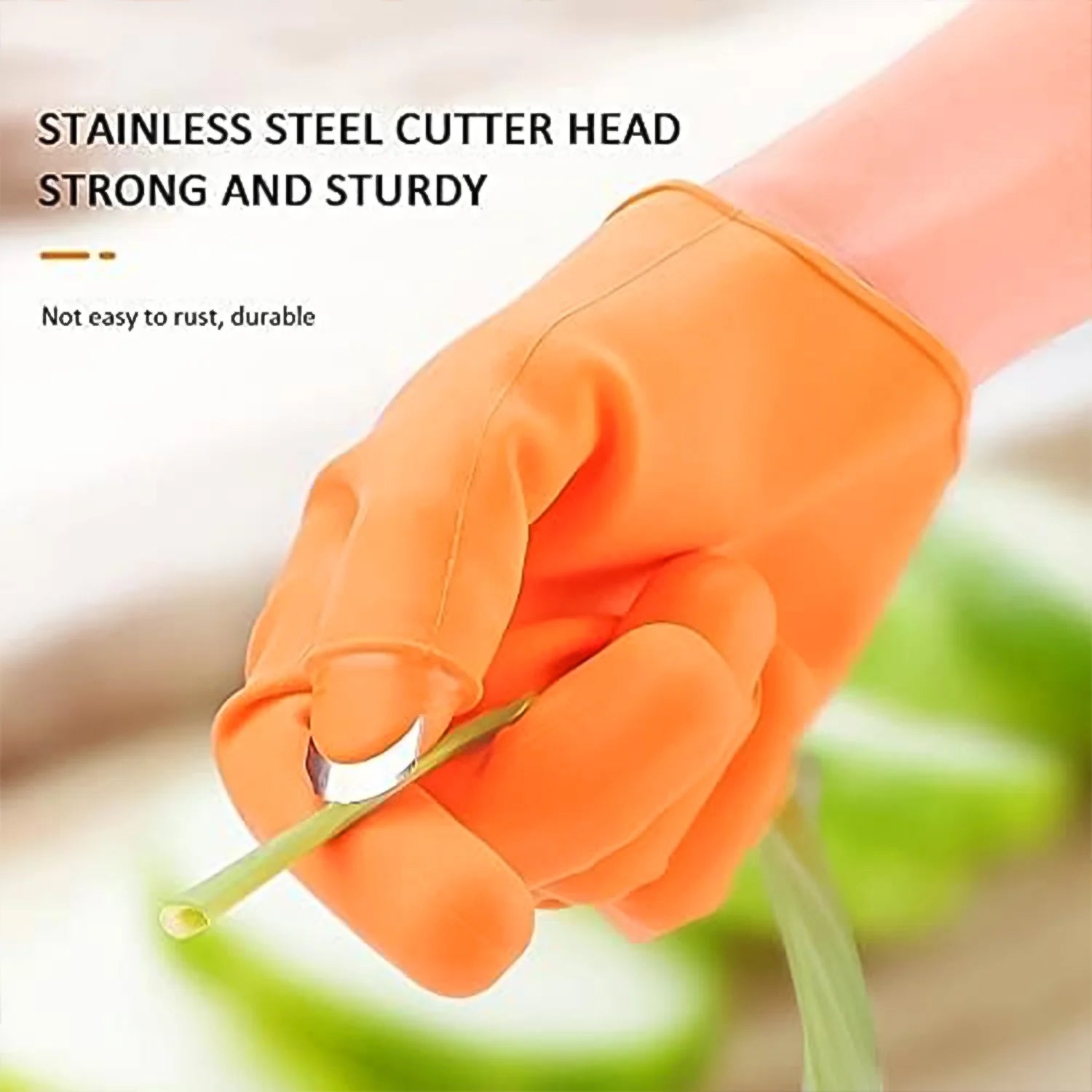 Silicone blade gardening gloves