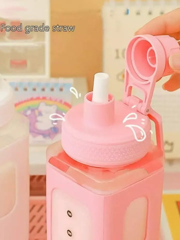 Kawaii Straw Water Bottle