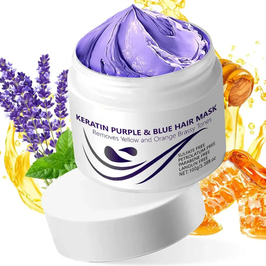 Keratin purple & blue hair mask (pack of 2)