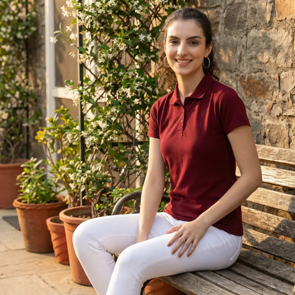 Ketex maroon polo t-shirt