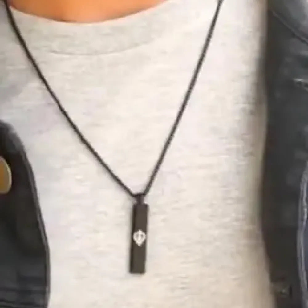 Khanda mini tag chain for men
