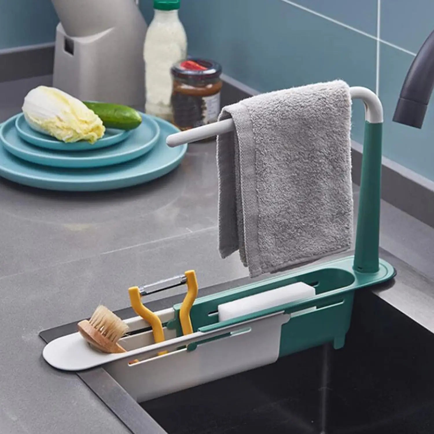 Expandable kitchen sink rack