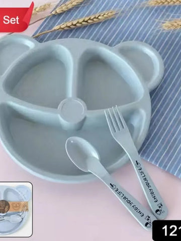 Kids 3-Compartment Bamboo Plate
