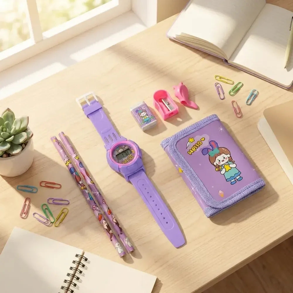 Kids 7-in-1 stationery set - office