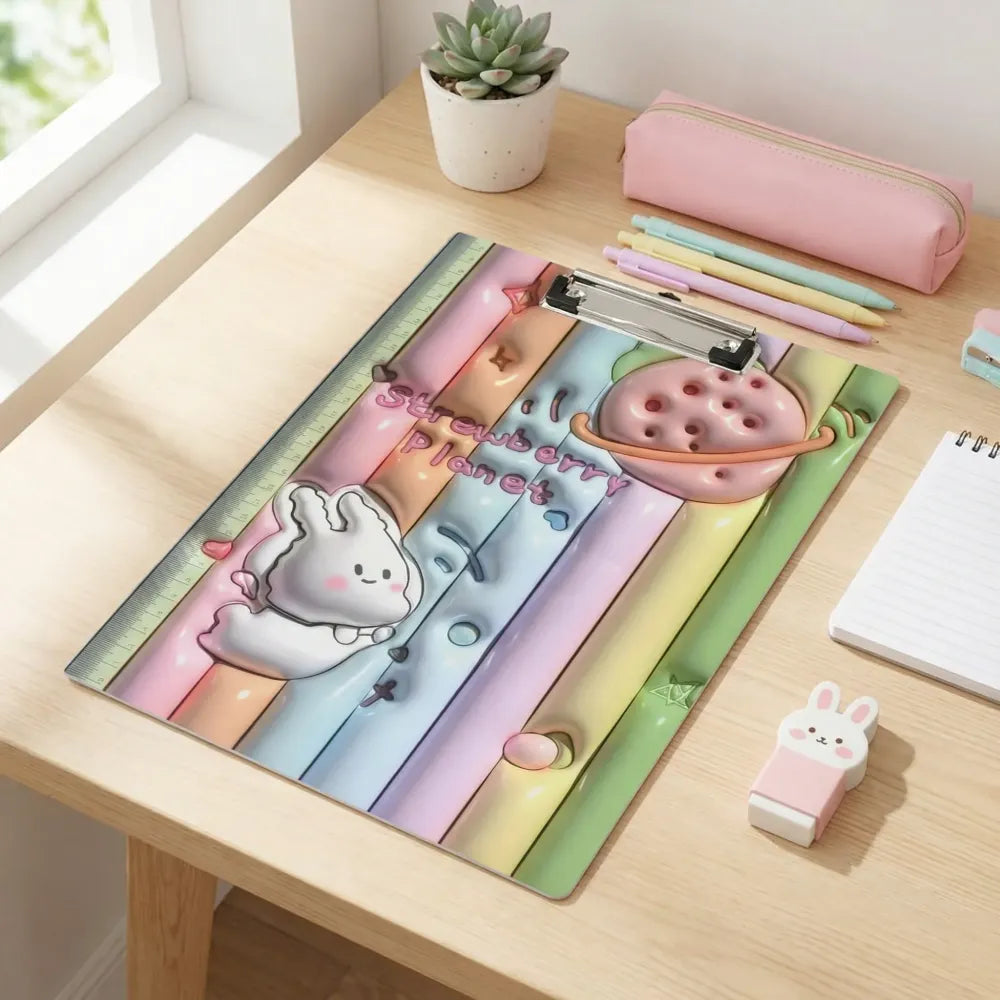 Kids cartoon clipboard pad - office