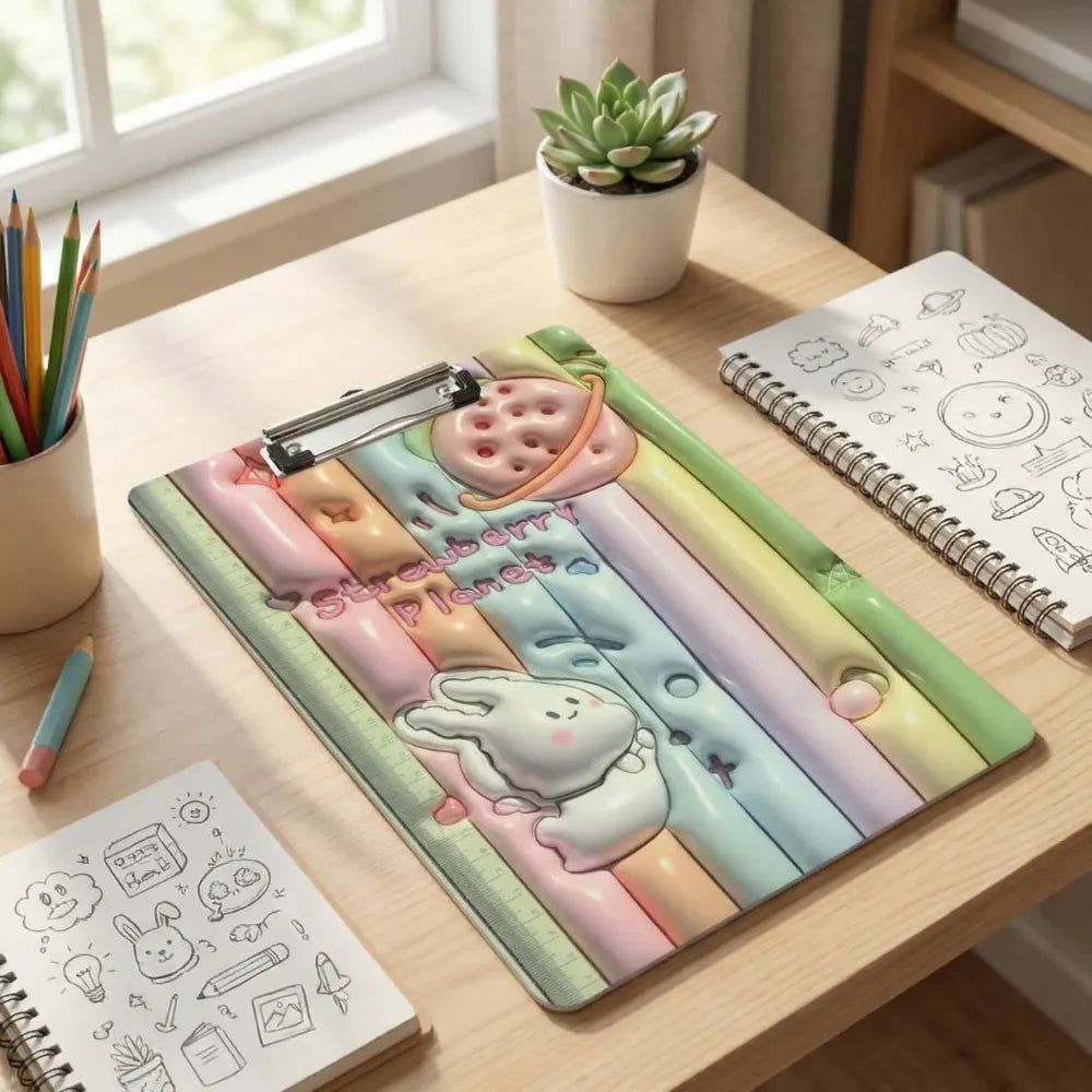 Kids cartoon clipboard pad - office