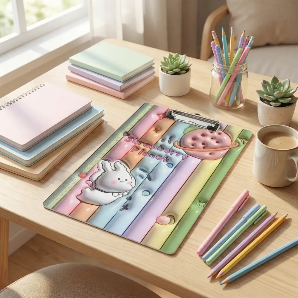Kids cartoon clipboard pad - office