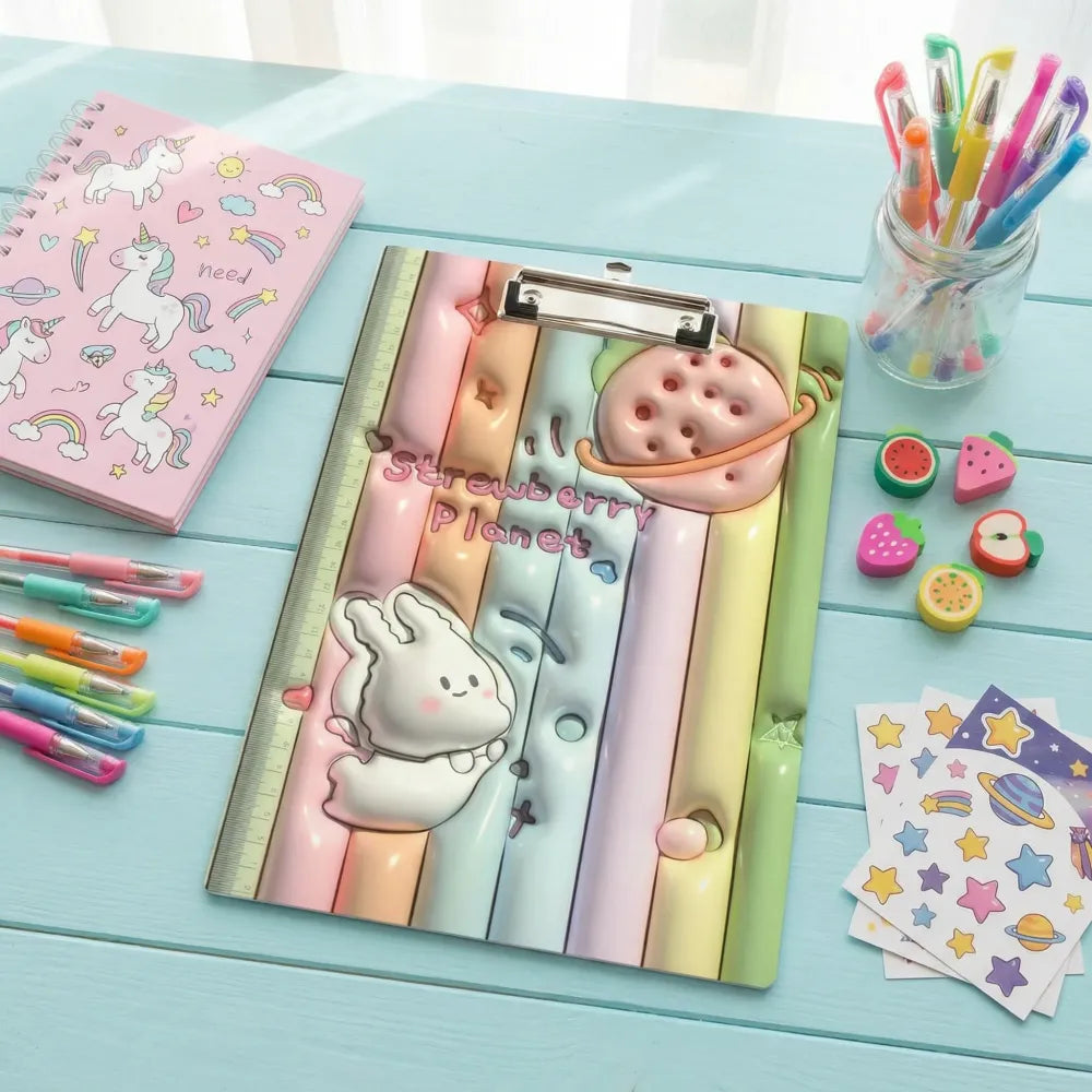 Kids cartoon clipboard pad - office