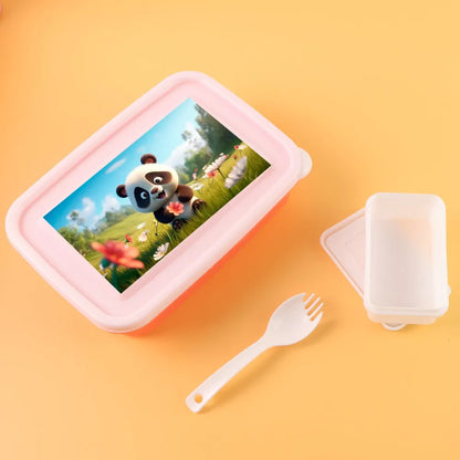 Kids cartoon printed lunch box mix design (1 set) - home & kitchen