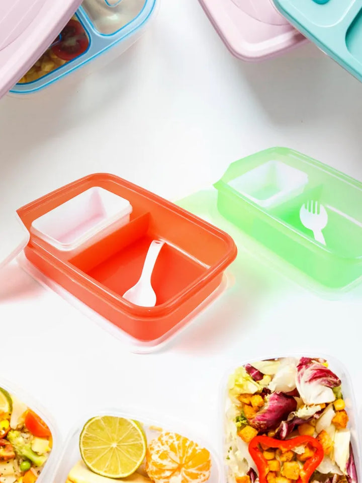 Kids Cartoon Printed Lunch Box Mix Design (1 Set)