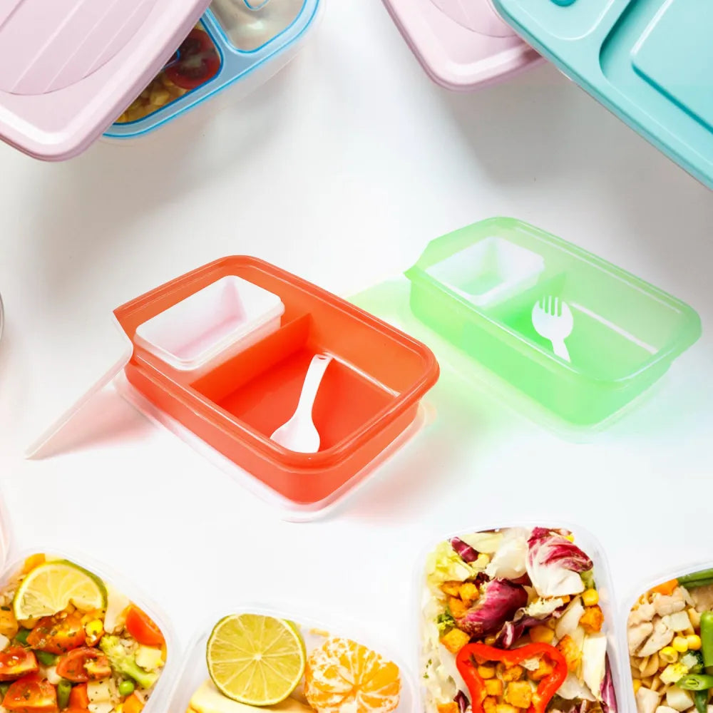 Kids cartoon printed lunch box mix design (1 set) - home & kitchen