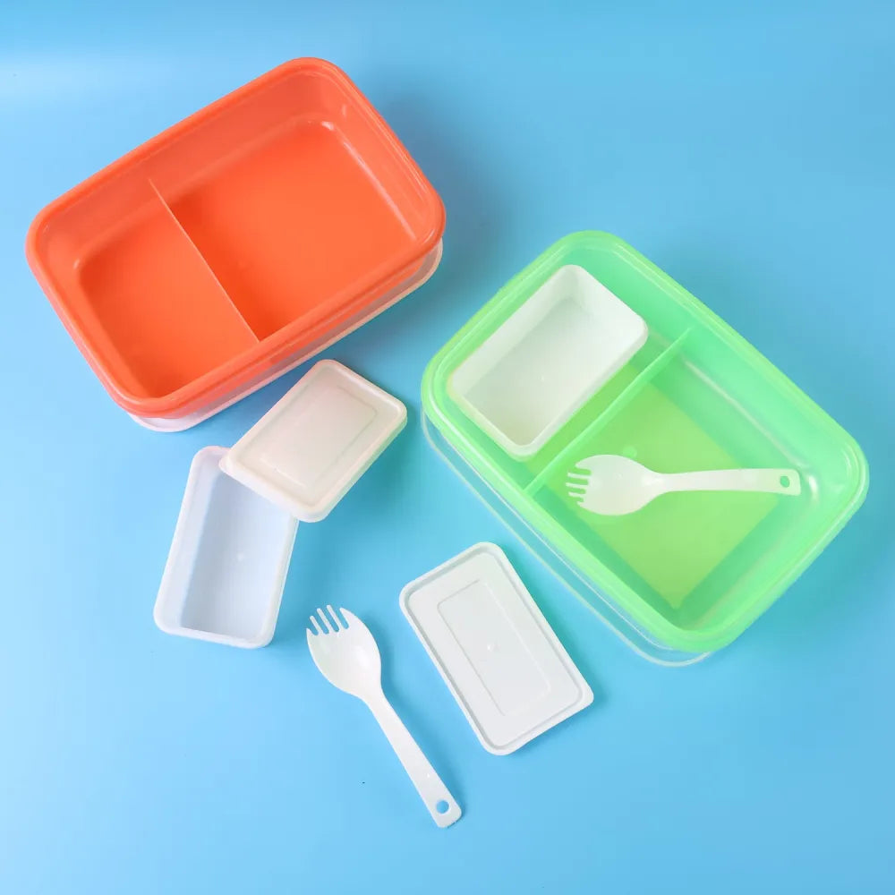 Kids cartoon printed lunch box mix design (1 set) - home & kitchen