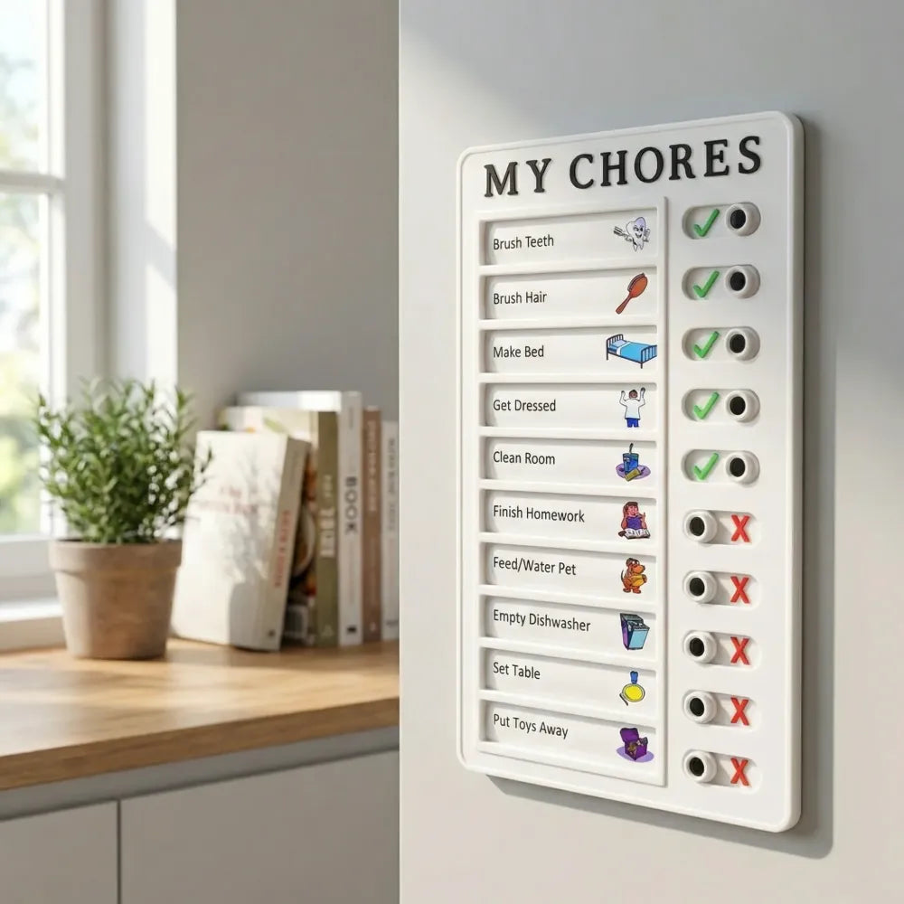 Kids’ chore planning board - toys