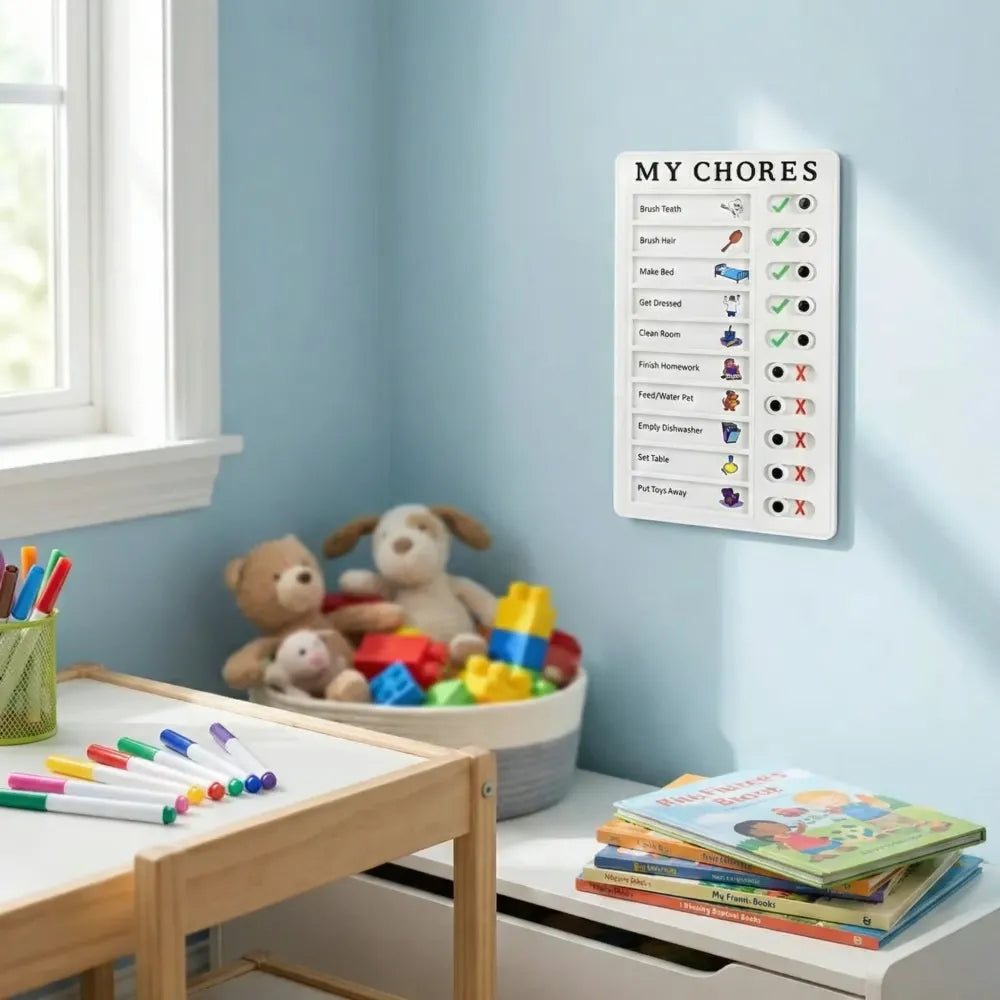 Kids’ chore planning board - toys