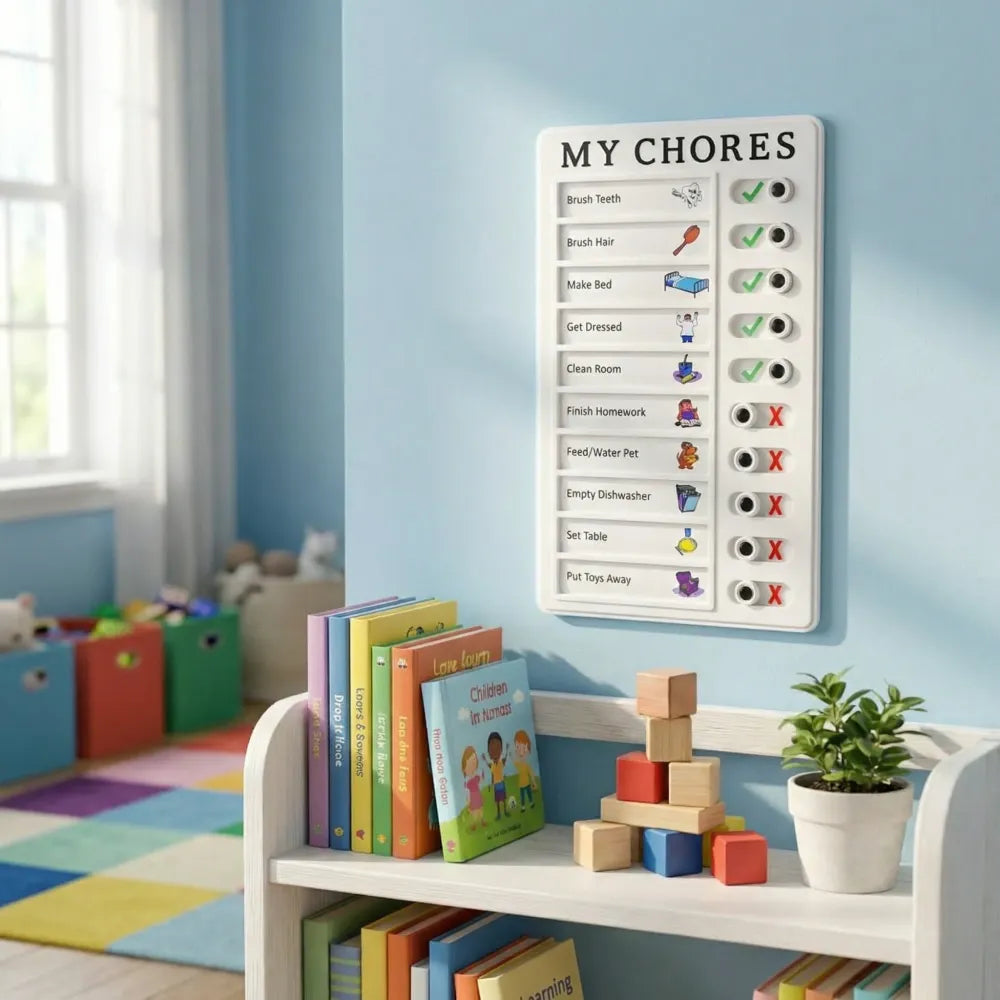 Kids’ chore planning board - toys