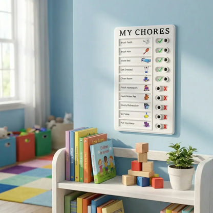 Kids’ chore planning board - toys