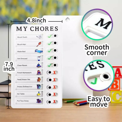 Kids’ chore planning board - toys