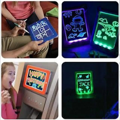 Illuminated drawing tablet.