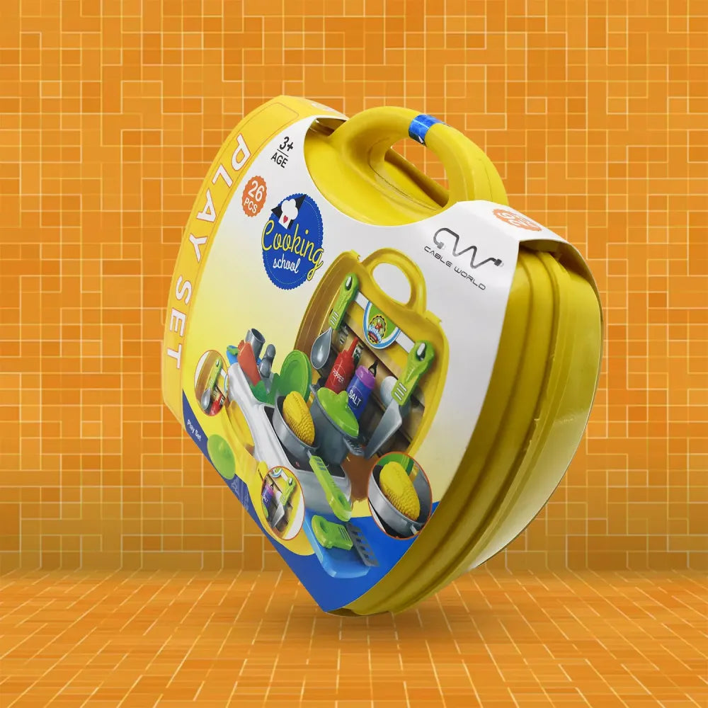 Kids plastic cooking playset