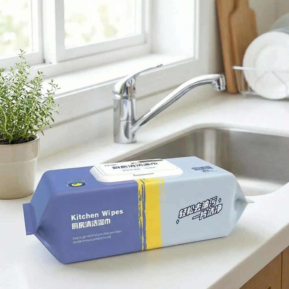 Kitchen cleaning wet wipes – 80 pcs - home &