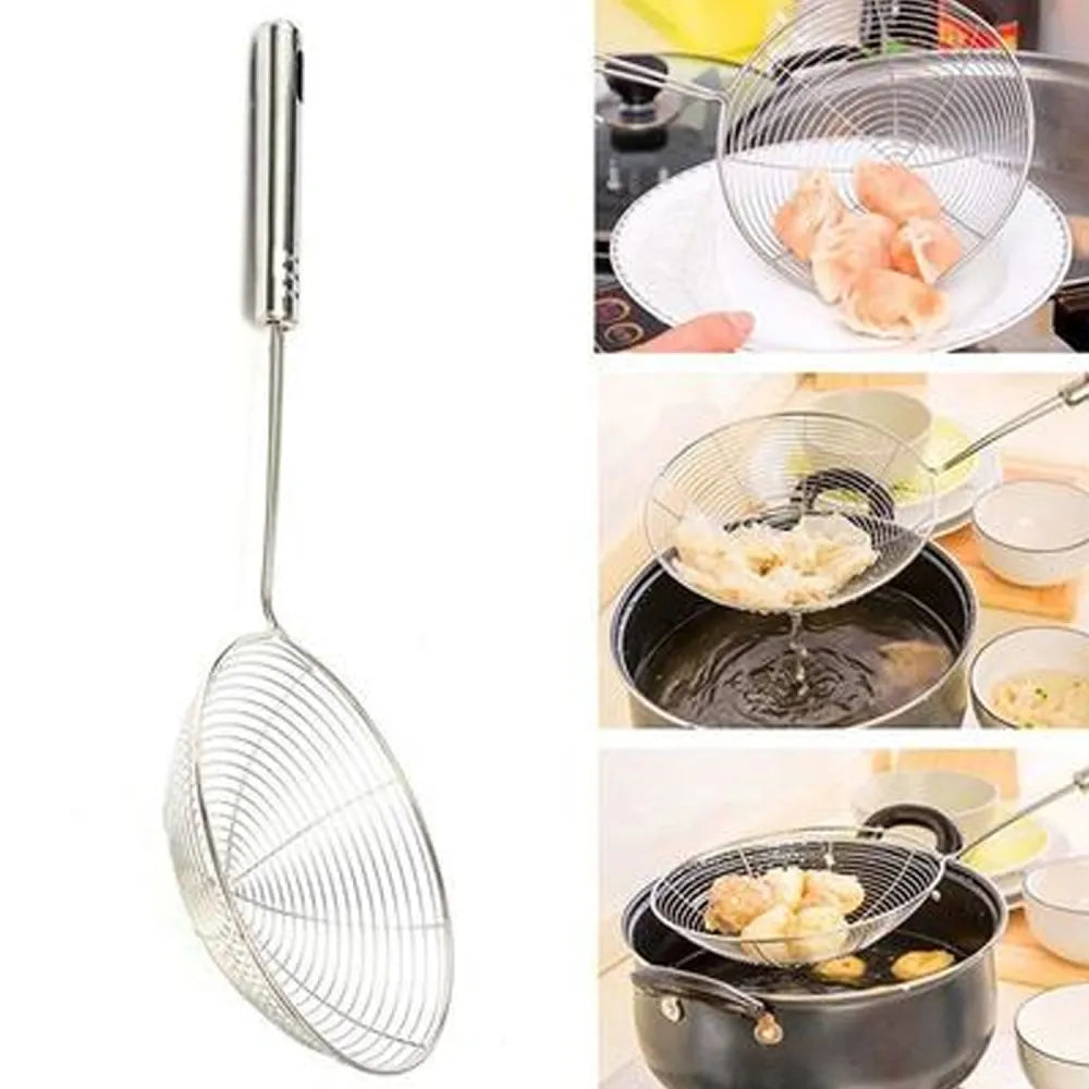 Large stainless steel oil strainer - home & kitchen
