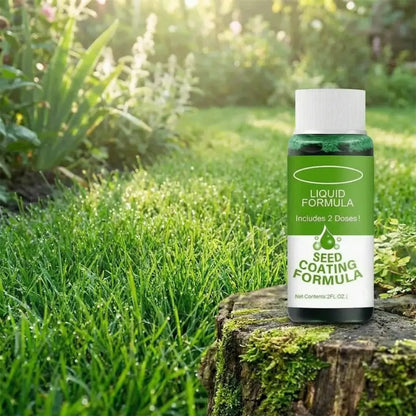 Lawn seed coating spray - gardening