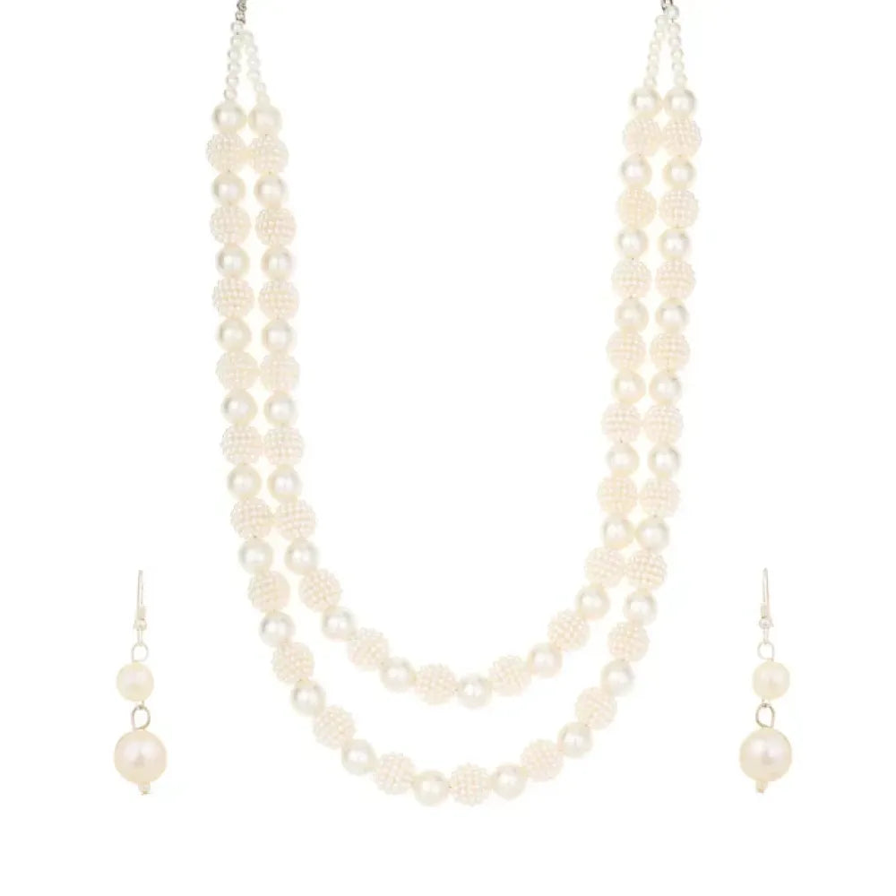 Layered pearl necklace set – 2 pcs