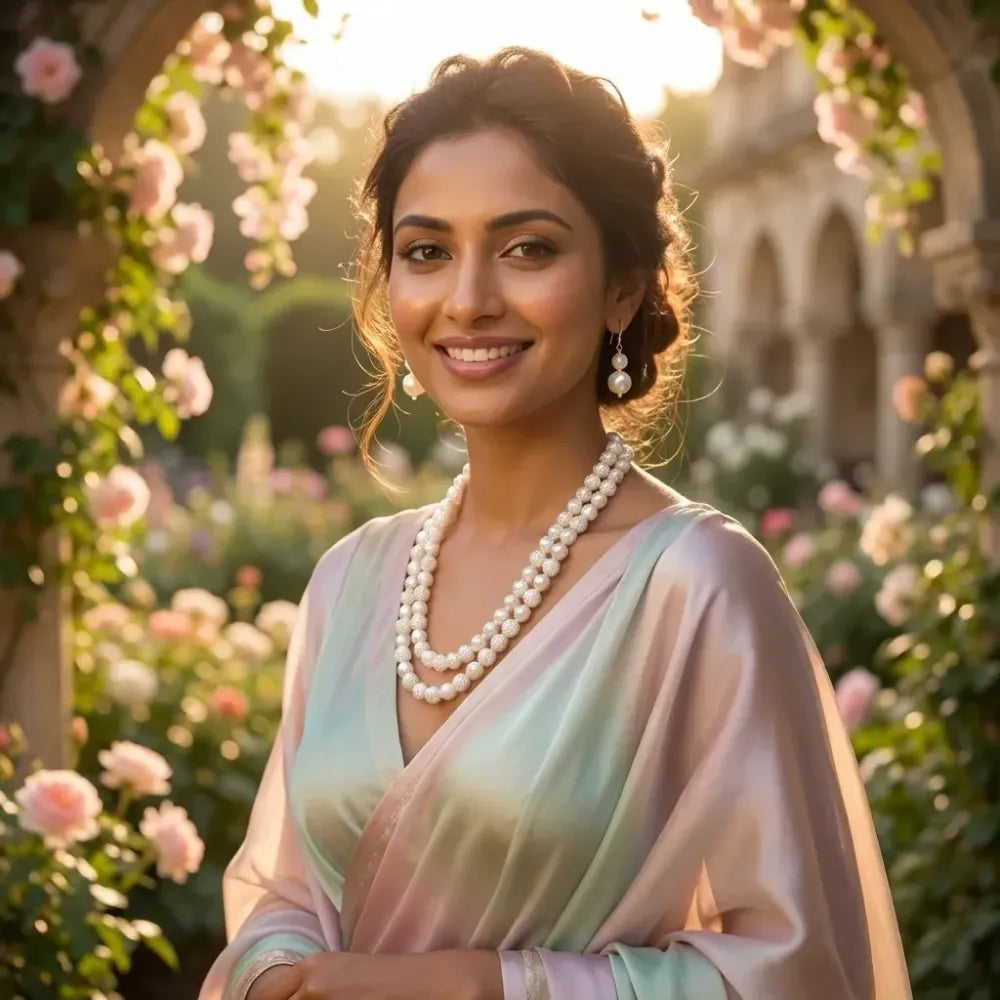 Layered pearl necklace set – 2 pcs