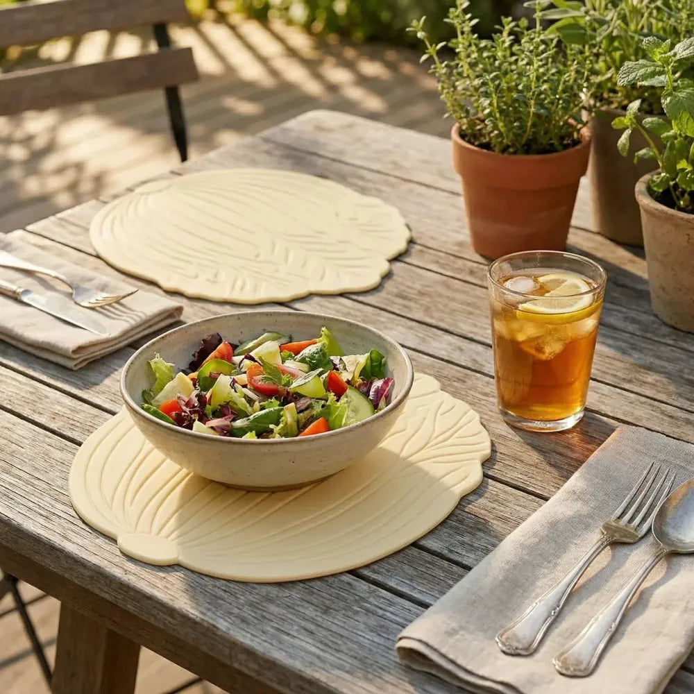 Leaf silicone coaster set - home & kitchen