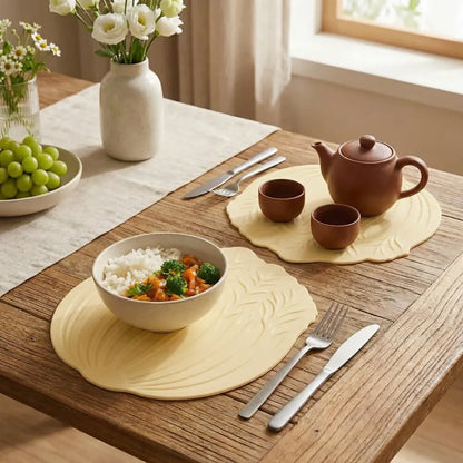 Leaf silicone coaster set - home & kitchen
