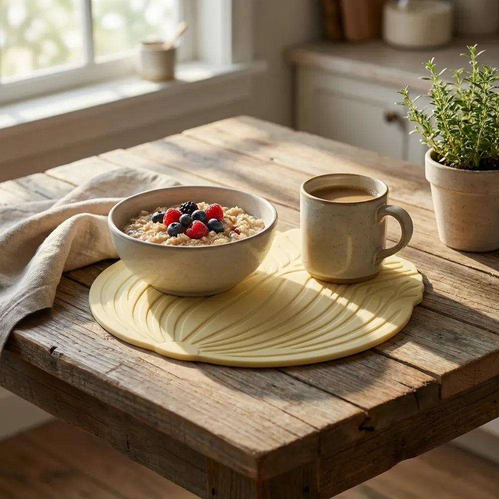 Leaf silicone coaster set - home & kitchen